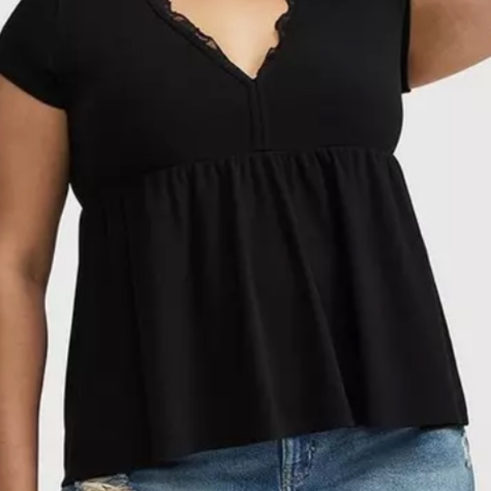 NWT Torrid Elegant Black Women's Top